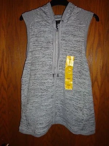Active Life Womens Grey Heather Sleeveless Hooded Vest Size: M NWT - Picture 1 of 4