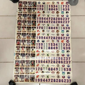 UNCUT SHEET 1987 Topps NHL ALL-STAR Set - Zdjęcie 1 z 9