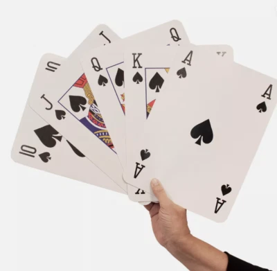 Jumbo Playing Cards, Giant Oversize Card Deck and Giant Poker Chips 11”x8” - Image 1 of 4