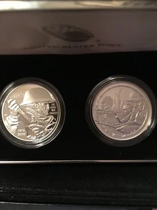 2018 WORLD WAR I CENTENNIAL SILVER $ + ARMY MEDAL 2 COIN SET US MINT GEM 💎! - Bild 1 von 11