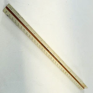 REGLA ESCALA ARQUITECTÓNICA Alvin Nº 240 vintage con caja ~ boj genuino ~ Alemania - Imagen 1 de 4