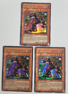 YuGiOh TCG 2 x 1st 1 x Unlimited Strike Ninja IOC-EN007 Ultra Rare 2004 MP/LP - Picture 1 of 15