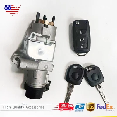 New For Audi 1998-09 A4 Quattro Ignition Lock Cylinder Assembly With Key Shells - Image 1 of 4