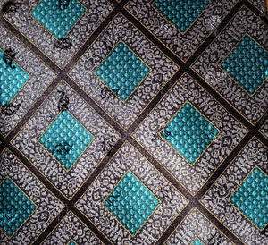 ERMENEGILDO ZEGNA ~ MENS SILK DRESS TIE ~ GREEN TURQUOISE, BLACK, GRAY ~ 59" - Picture 1 of 5