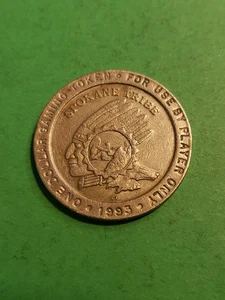 Gettone da gioco Spokane Tribe $1 1993 molto bello - Foto 1 di 2