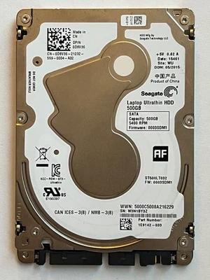Seagate Ultrathin 500GB HDD 2.5" SATA 6Gb/s 5mm ST500LT032 - Brand New - 0 Hours - Image 1 of 3