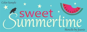 Joanie Stencil Sweet Summertime Watermelon Country Crow Kitchen Porch Deck Signs - Picture 1 of 7