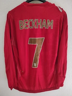 ENGLAND 2006 WC Beckham 7 camiseta shirt trikot maillot maglia M - Photo 1/4