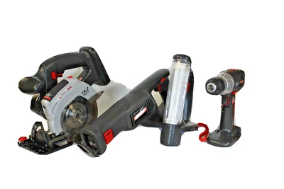 Craftsman 4-Tool Bundle 19.2V Drill/Driver|Trim Saw|Recipr.Saw|Fluorescent Light - Image 1 of 4