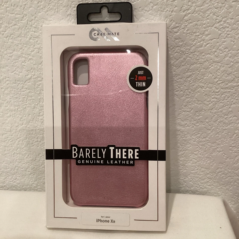 Case-Mate - iPhone XR Case - BARELY THERE LEATHER - Metallic Blush BRAND NEW - Image 1 of 3