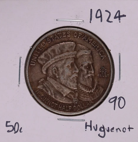 1924 Huguenot-Walloon Commemorative Silver Half Dollar Cover