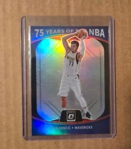 2021-22 Donruss Optic 75 Years of The NBA Silver Prizm #26 Luka Doncic SP