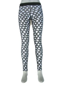 Nike Skinny Running Workout Yoga Leggings Womens Sz S Black White Tights - Picture 1 of 9