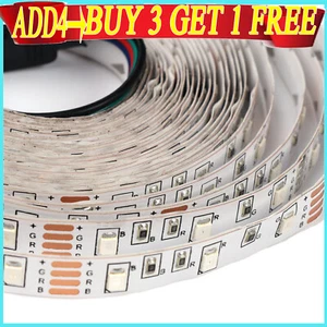 LED Strip Lights Battery Operated Dimmable RGB 2835 TV Back Lighting + Remote- - Picture 1 of 13
