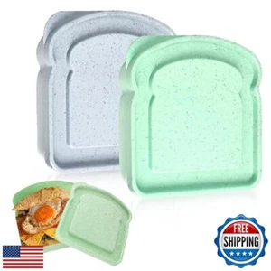 Sandwich Containers, Sandwich Containers for Lunch Boxes, Reusable Plastic Fo - Picture 1 of 5