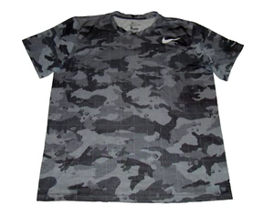Nike Tee Dri-Fit Men's Large Short Sleeve Camouflage Camo Gray Shirt - Picture 1 of 4