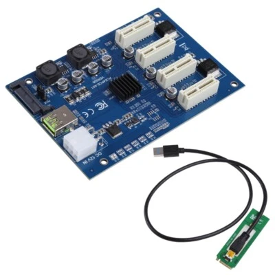 1 To 4 Port PCI Express Switch PCIE X1 To 4PCI-E X16 Expansion Kit Extender Hub - Image 1 of 4