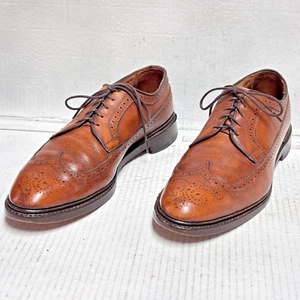 Allen Edmonds MacNeil 10 C Chili Brown Wingtips Lace Leather 9157 USA Shoes - Picture 1 of 17