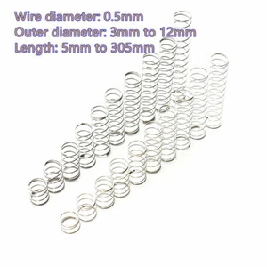 Alambre de resorte de compresión diámetro 0,5 mm A2 acero inoxidable resorte pequeño - Imagen 1 de 21