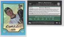 2009 Bowman Chrome Blue Refractor /150 Brett Anderson #219 Rookie RC