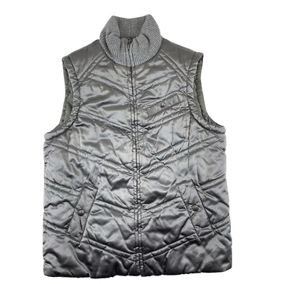 Chaleco Jones New York Mujer S Plateado Acolchado Puffer Cremallera Completa Senderismo Gorpcore Foto 1 de 4