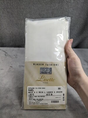 Painel cortina cortina cortina branca vintage JC Penney Lissette 60 x 95 - Imagem 1 de 2