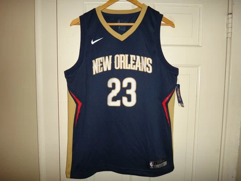 Youth Nike Anthony Davis New Orleans Pelicans Navy Swingman Jersey L (14/16) Cover