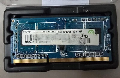 Ramaxel DDR3 Sodimm 1GB 1Rx8 PC3-10600S-999 HF 1333Mhz - Immagine 1 di 2