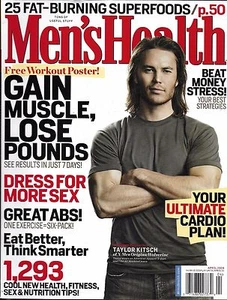 Men's Health Magazine Taylor Kitsch Muscle Gain Weight Loss Super Foods 2009 - Picture 1 of 12
