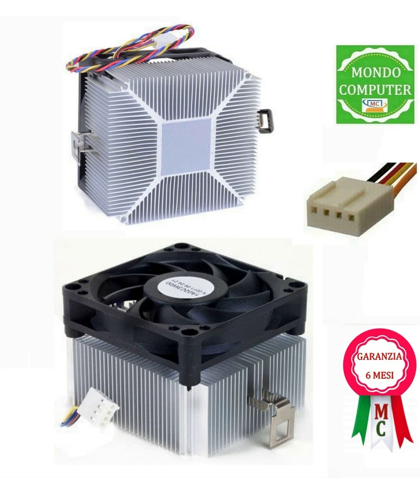 DISSIPATORE PROCESSORE AMD SOCKET AM2,AM3,FM1,FM2 _ DK8-7 A4-GP _ 4 PIN - Immagine 1 di 1
