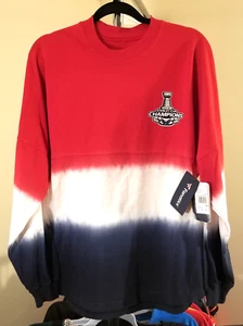 Washington Capitals NHL Red White & Blue 2018 Stanley Cup Champions Medium Shirt - Picture 1 of 2