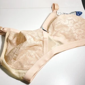 Playtex Bra Size 22D Au Cross Your Heart Full Lace Wire Free Beige Lingerie (t18 - Imagen 1 de 18