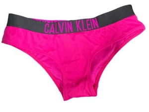 Calvin Klein FUSCHIA Logo Waist Band Hipster Bikini Bottom,US XS, NWOT - Picture 1 of 1