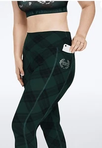 Leggings Victoria's Secret ROSA Ultimate V medianos hiedra oscura a cuadros verde negro - Imagen 1 de 6