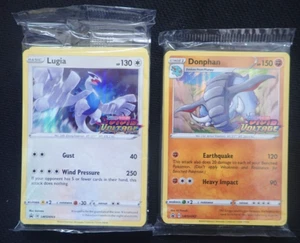 DONPHAN SWSH067 & LUGIA SWSH069 VIVID VOLTAGE PRERELEASE PROMOS - NEW & SEALED - Picture 1 of 9