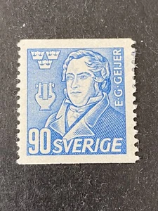 SUECIA, SCOTT #384, 90o. VALOR (ULTRA) 1947 CENTENARIO DE LA MUERTE DE GEIJER USADO - Imagen 1 de 2