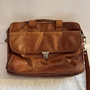 Herren T. Anthony Ltd. Leder Braun Messanger Tasche Reise 17x13 - Bild 1 von 13