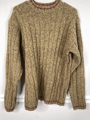Suéter Tejido Timberland De Colección Para Hombres Marrón M Cuello Redondo Lana Mezcla Angora Foto 1 de 4