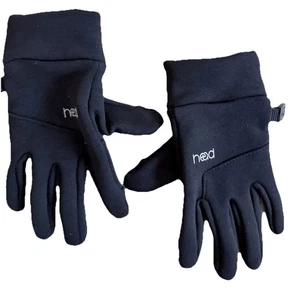 Head schwarz Unisex Kinder Medium Silikon Handfläche Touchscreen kompatibel Fleece Handschuhe - Bild 1 von 8