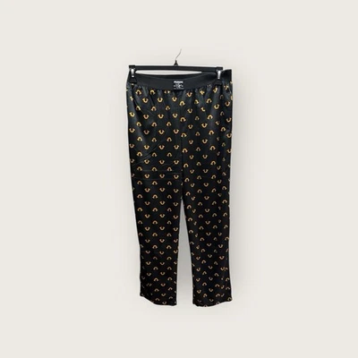 Pantalones de pijama True Religion para dormir para hombre salón negros con logotipo Minky polar Foto 1 de 3