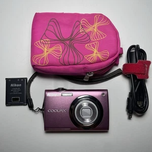 Nikon Coolpix S4000 12.0MP Pink Digital Camera Tested + Charger, Battery, Case - Picture 1 of 20