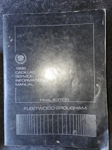 1986 Cadillac Fleetwood Brougham Service Shop Manual Original - Picture 1 of 1