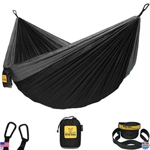 Wise Owl Outfitters Camping Hängematte - 500 Pfund tragbare Hängematte mit Baumgurten - - Bild 1 von 6