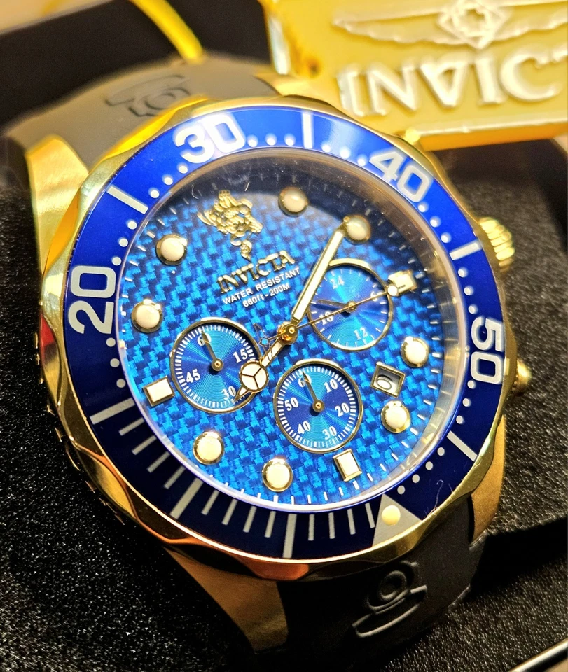 Invicta Sea Base Men's Blue Carbon Fiber Quartz Watch 23876 - STUNNING! - Image 1 of 4