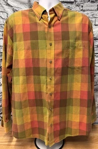 Viyella Mens Brown Plaid Shirt Wool Blend XL Long Sleeve Designer Button Down - Picture 1 of 6