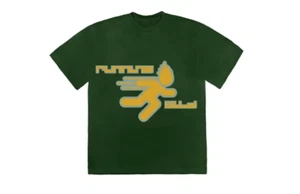 Travis Scott Cactus Jack Running Wild T Shirt Mens Large Forest Green CJNT-SS05 - Picture 1 of 4
