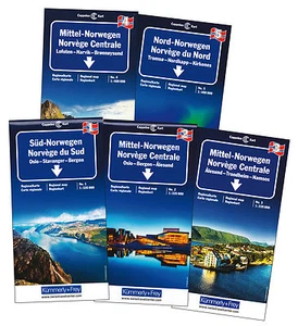 Set Norwegen Regionalkarte 1-5 3 Karten 1:335000 2 Karten 1:400000 Kümmerly+Frey - Bild 1 von 7