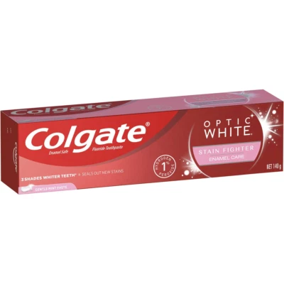 Colgate Optic White Enamel Care Teeth Whitening Toothpaste 140g — 第 1/3 张图片