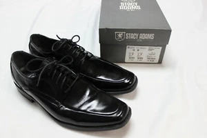 Stacy Adams Mens 12M black dress shoes Calhoun style - Picture 1 of 5