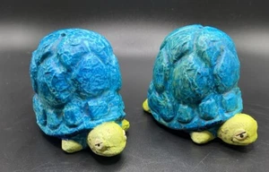 Salero y pimentero tortuga Holt Howard de colección turquesa azul verdoso MCM - Imagen 1 de 6